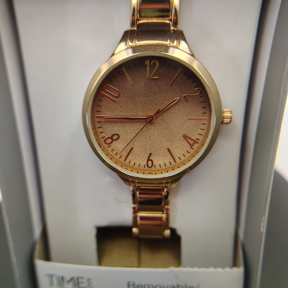 Time And Tru Women's Quartz Watch Rose Gold Adjustable Links New battery NIB